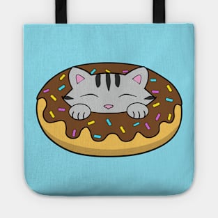 Yummy Chocolate Donut Cat Tote