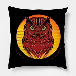 Hunting tattoo owl style Pillow