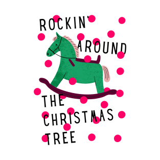 Rocking Around the Christmas Tree with Pink Dots T-Shirt