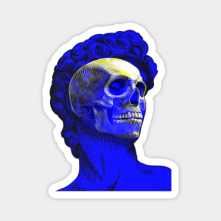 David Skull Interactive Yellow&Blue Filter T-Shirt #2 By Red&Blue Magnet