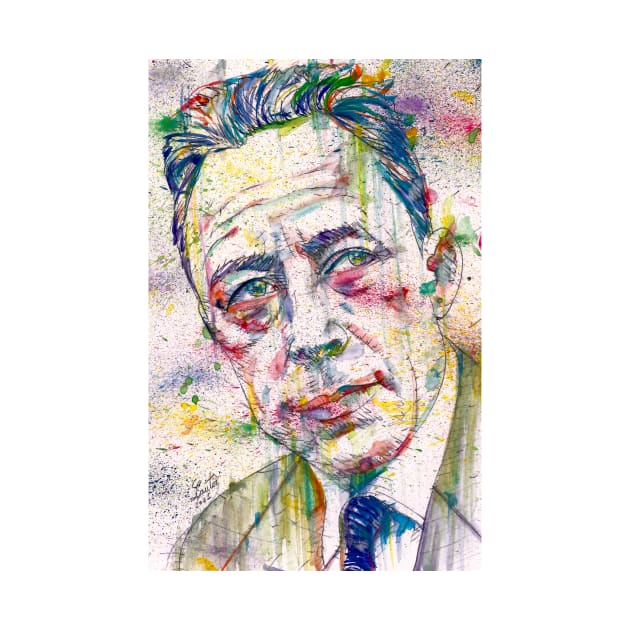 ALBERT CAMUS watercolor portrait .5 by lautir