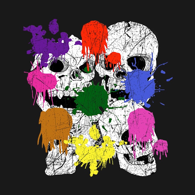 Grunge Skull by Nifty T Shirts