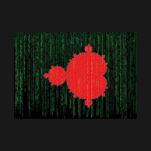 Mandelbrot Set Matrix Code (Red Black) by mandelbrot