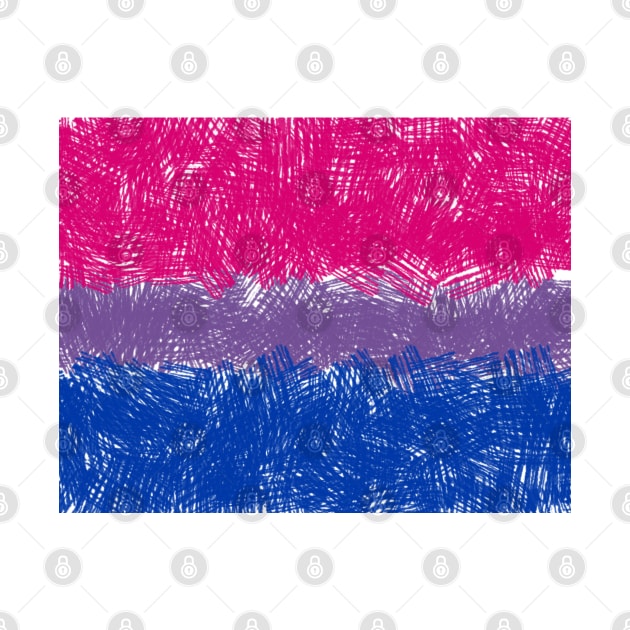 Bisexual Flag Crosshatch Design by PurposelyDesigned