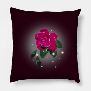 Wine Colored Rose Pillow