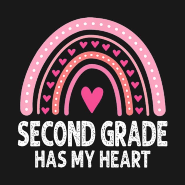 2nd Second Grade Has My Heart Rainbow Valentines Day Teacher by Daysy1