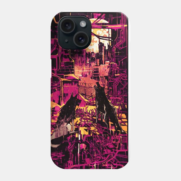 The Moon (Cyberpunk Tarot) Phone Case by Joshessel