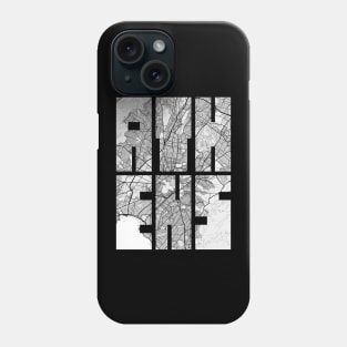 Athens, Greece City Map Typography - Light Phone Case