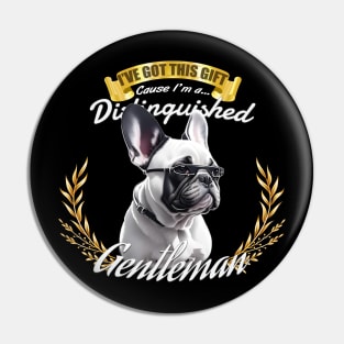 The Distinguished Bulldog Gentleman Pin