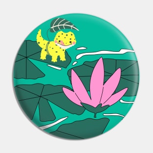 Little salamander of the lotus pond Pin