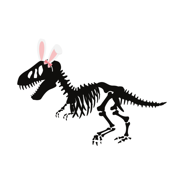 T Rex Fossil with bunny ears by Kristalclick 