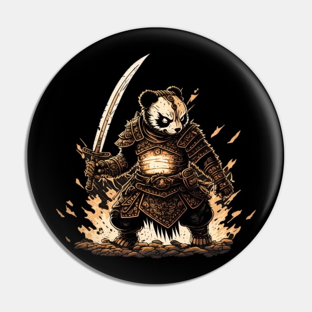 Panda Warrior Pin by moonister