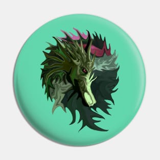 Watermelon Tourmaline Dragon Pin