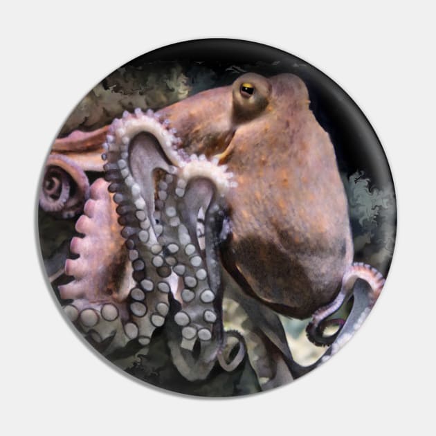 Octopus Pin by PhotoArts