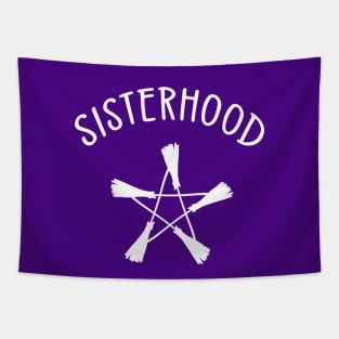 Sisterhood Broomstick Pentagram Cheeky witch® Tapestry