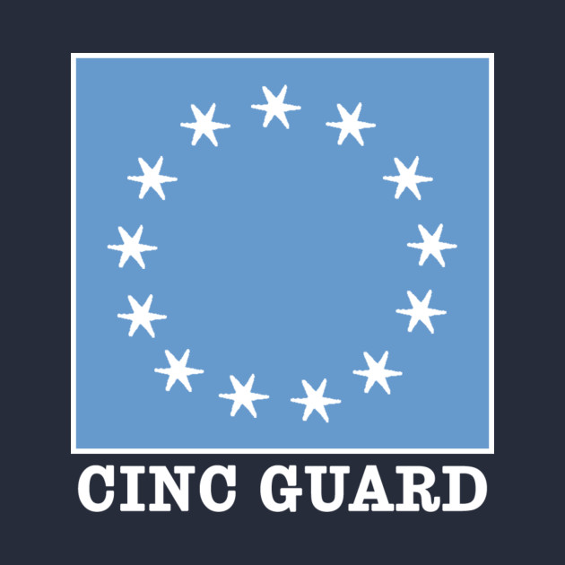 Throwback TOG PT Shirt - CINC Guard Ensign - White lettering T-Shirt by toghistory