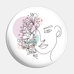 abstract lady, line art woman Pin