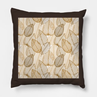 Beautiful White And Brown Floral Pattern Pillow