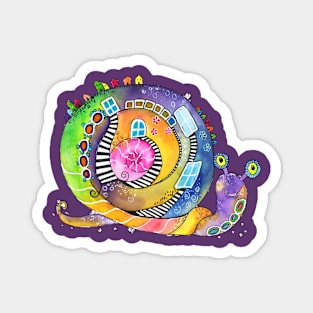 rainbow snail 2 Magnet