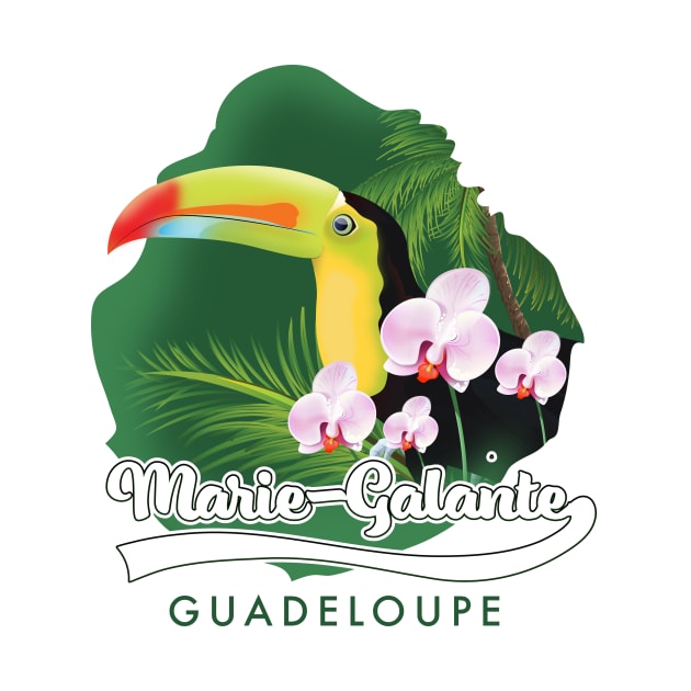 marie-galante Guadeloupe travel logo by nickemporium1