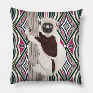 Sifika Lemur Portrait | Lemur Lover Gift Idea Pillow