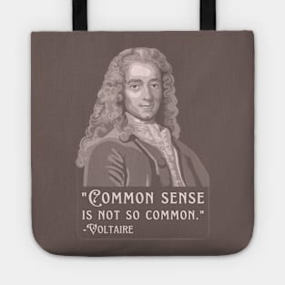 Voltaire Portrait And Quote Tote