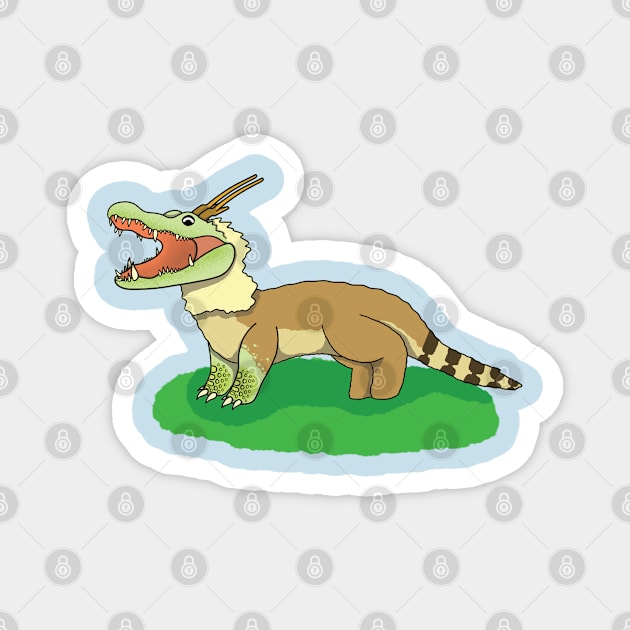 All Smiles Alligator :: Reptiles and Amphibians Magnet by Platinumfrog