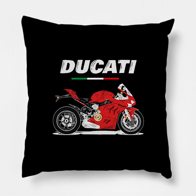 Ducati Panigale V4s Dark edition Pillow by Hilmay