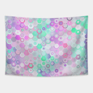 Colorful Funky Pastel Scale Patter Tapestry