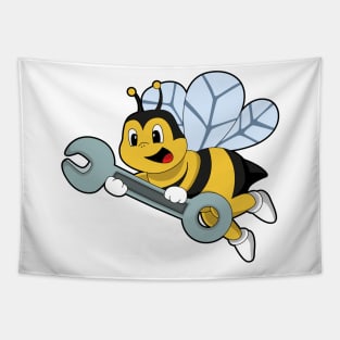 Bee as Mechanic with Wrench Tapestry