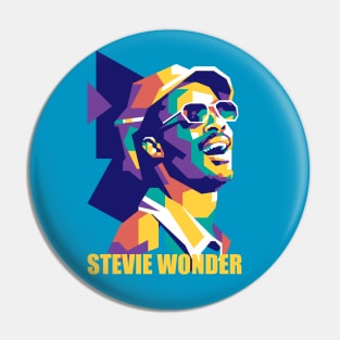 Stevie Wonder Popart Pin