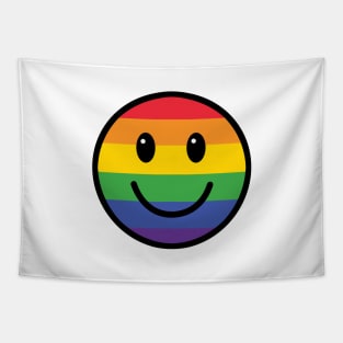 Rainbow Smiley Face Tapestry