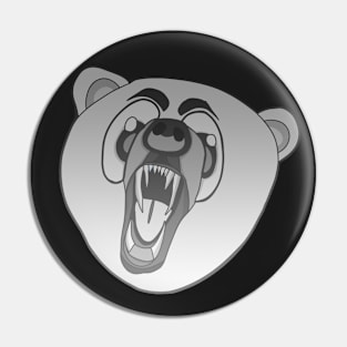 Grey Fade Bear Pin