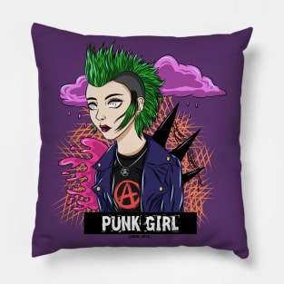 punk girl Pillow