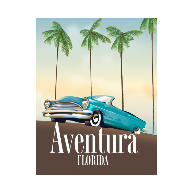 Aventura, Florida travel poster by nickemporium1