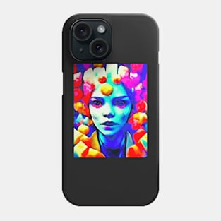 psychedelic face 01 Phone Case