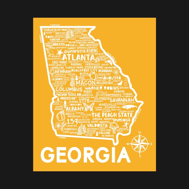 Georgia Map by fiberandgloss