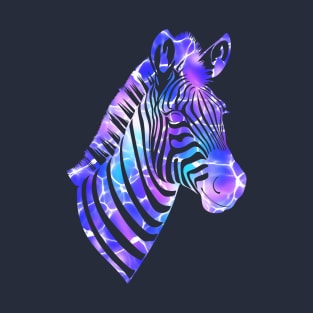 Purple portrait of zebra T-Shirt