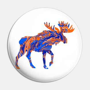 Utica Trax Tie Dye Moose Pin