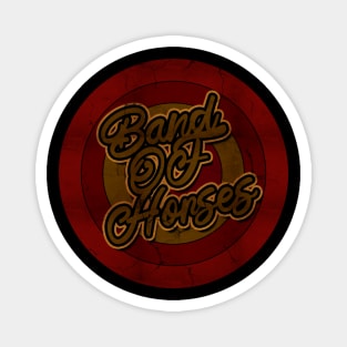 Circle Retro Band Of Horses Magnet