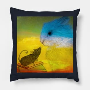Kindred Spirits Mouse and Rabbit Pillow