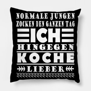 Kochen Koch Lecker Männer Chefkoch Spruch Pillow