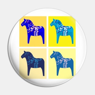 Sweden Swedish horse dala pop art style Pin