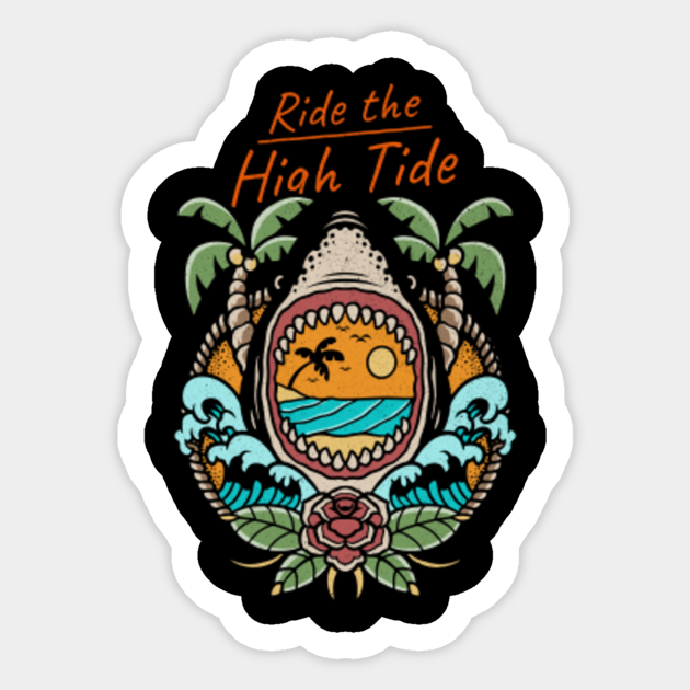 Ride The High Tide Hawaii - Hawaii - Sticker