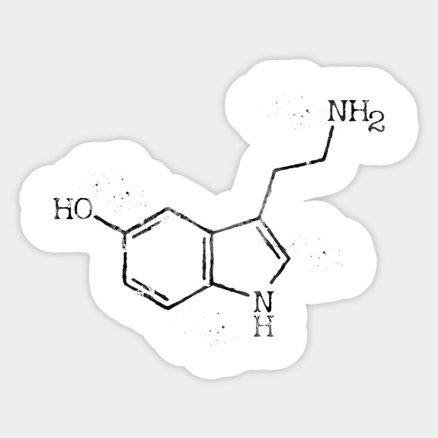 Serotonin Molecule Serotonin Molecule Sticker Teepublic