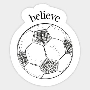 BELIEVE Poster Sticker Ted Lasso Locker Room Sign soccer football  inspirational