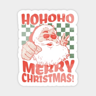 Cool Retro Santa Vintage Style Christmas Magnet