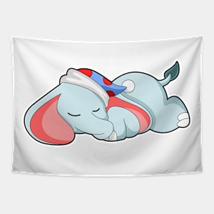 Elephant at Sleeping with Sleepyhead Tapestry