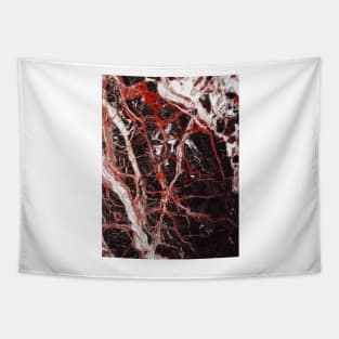 Black and red marble iphone case Tapestry