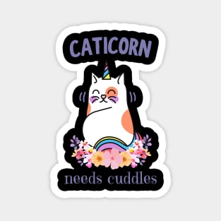 Caticorn Needs Cuddles Cute Unicorn Cat Fun Magnet